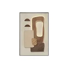 クリーム侘び寂び風装飾画リビング大型床から天井までの絵画