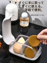 メイクブラシ収納ボックス【デスクトップ用・防塵・仕切り付き】