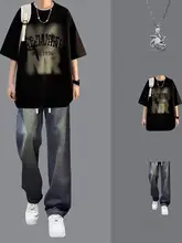 夏用 メンズ 半袖Tシャツ【コットン・ルーズフィット・ホワイト】