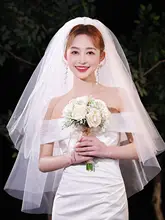 多層レースのボリュームヘッドドレス【結婚式・フォトシューティング用・エレガントデザイン】