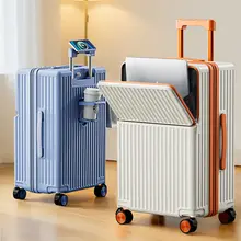 女性用前開きデザイン旅行用スーツケース【大容量・耐久性あり】