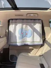 車用窓日よけカーテン【全棉・赤ちゃん用・嵌入式スライドレール】