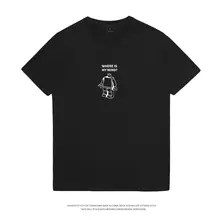 カートゥーンロボットプリントのTシャツ【半袖・綿100%・丸首・ゆったりサイズ・夏用】
