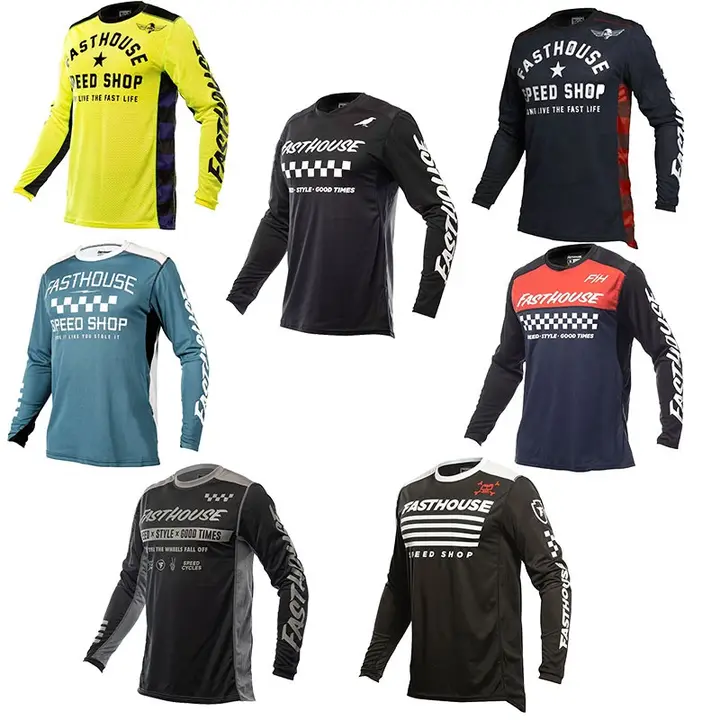 男女兼用 マウンテンバイク用長袖Tシャツ【速乾・バイクレース対応】