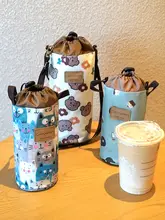防水保温デザインの水筒ケース【かわいいキャラクター・斜め掛け・厚手・丸型】