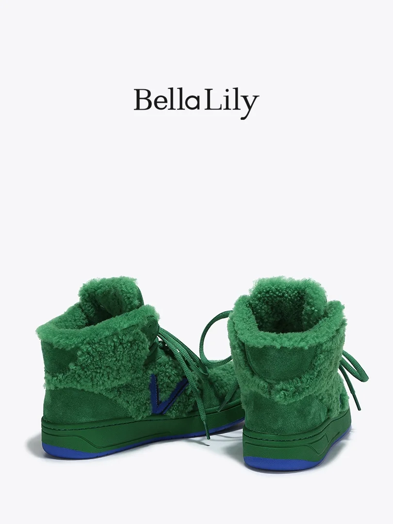 ファッショントレンドの中心に立つブランド選びは？Bella Lilyの春の新作ウール高筒スニーカーが答えを示す
