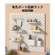穴あけ不要の壁掛けディスプレイシェルフ【玄関・キッチン用・フック付き】