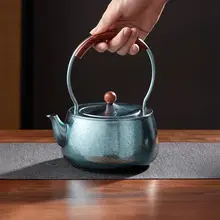 TAIC 純チタン製 お茶用ポット【老白茶対応・明火電陶炉・アウトドア焚き火用】