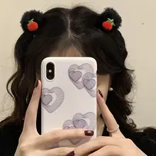 フェルト製ハート猫耳ミニヘアクリップ【プリンセススタイル・小型】