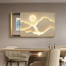 スタイリッシュなレストラン用電気メーター箱装飾画【引き出し式・遮蔽ボード・壁掛け用】