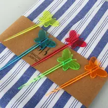 使い捨て透明プラスチック製フルーツフォーク【フルーツケーキ用・個包装】
