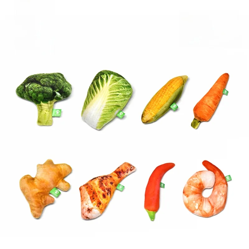 猫用オ  モチャ【キャットミント・リアルな野菜デザイン・噛むための抱き枕】：手作りと既製品の価格・手間比較