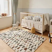 ベルギー輸入 ラグマット【クリーミーカラー・カートゥーンデザイン・リビング・寝室・子供部屋用】