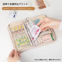 旅行用 薬品収納ボックス【医薬品ポーチ・持ち運び便利・救急薬品用】
