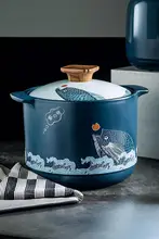 大容量 陶器製土鍋【煮込み料理・スープ・お粥対応】