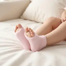 睡眠用 ソフトな短い靴下【珊瑚フリース・保温・シリコンかかと】