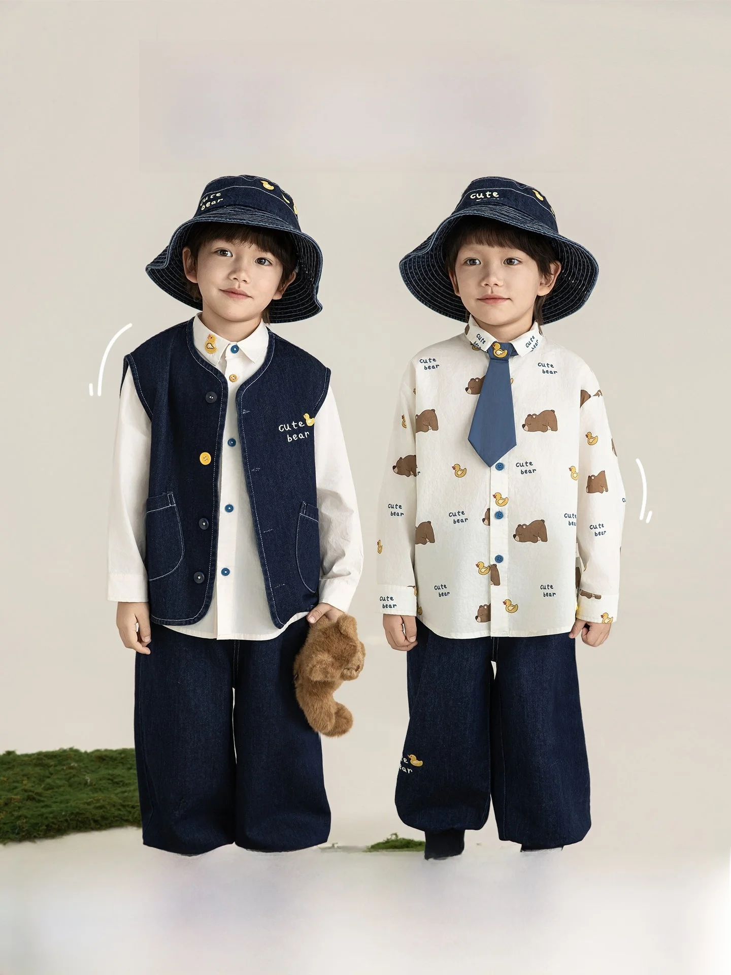 キッズ服 ブランドで迷うなら、このシンプルなデニムセットアップが救う！