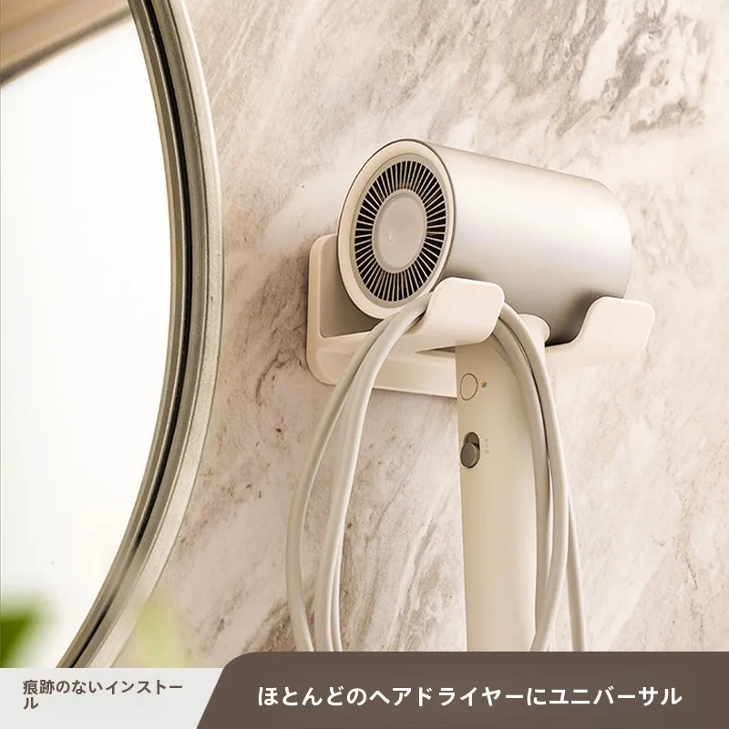 バスルームヘアドライヤー収納ラック：和風壁掛けで効率的な空間管理を実現