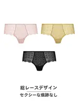 全レース無痕女性用インナー【夏用・綿製・快適・通気性・ボクサーパンツ】