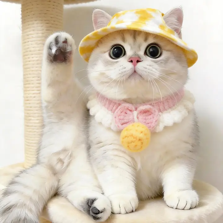耳出しデザインの夏用UVカットキャップ【猫と犬用・グラデーション生地・フルハット】