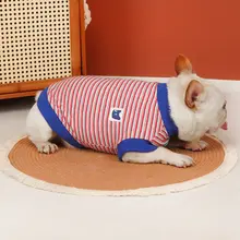 春秋用犬用半袖スウェットシャツ【フレンチブルドッグ・パグ・ブルドッグ向け・薄手】（セットアップ対応）