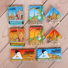 ビルマ製立体フラットマグネット【大仏デザイン・旅行記念品】