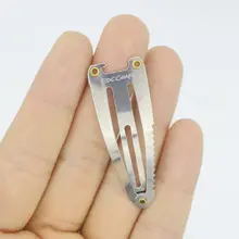 不鏡鋼製の多機能ツール バーガー付きヘアクリップ【アウトドア・耐久性あり・開瓶器・定規・ノコギリ付 き】