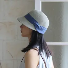 上質和紙草製のマリンハット【フェミニン・日除け・夏用】