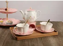 さくらデザインのカフェ用品【小鳥コーヒースタンド・カップ＆ソーサー・ピンク・アフタヌーンティー用】（セットアップ対応）