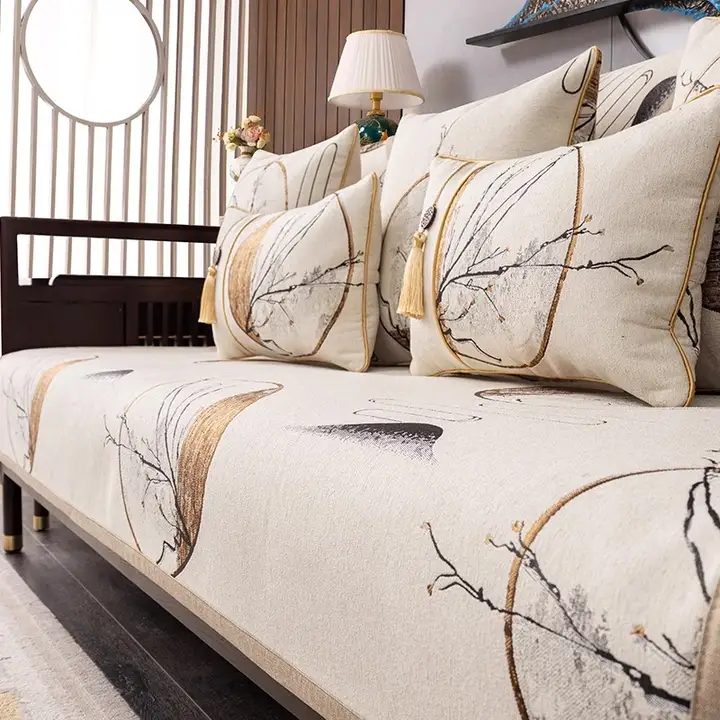 高級防滑ソファクッションカバー【中国風・四季対応】