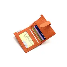 極上の柔らかさ！真皮短款財布【トゴレザー・金具付き・2つ折り・カードポケット付き】