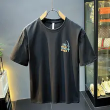 夏用短袖Tシャツ【アメリカンスタイル・発泡プリント・ルーズフィット】