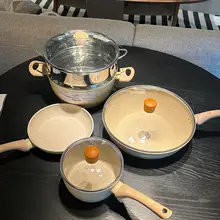 多用途鍋具セット【IH・ガス対応・ノンスティック・蒸し器付き】（セットアップ対応）