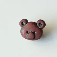 ドイツ製 チョコレートブラウンのクマの形をしたボタン【童趣・ユニークデザイン】