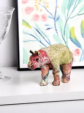 東京製の布製動物オブジェ【カラーブロックデザイン・ハンドメイド・インテリア装飾用】
