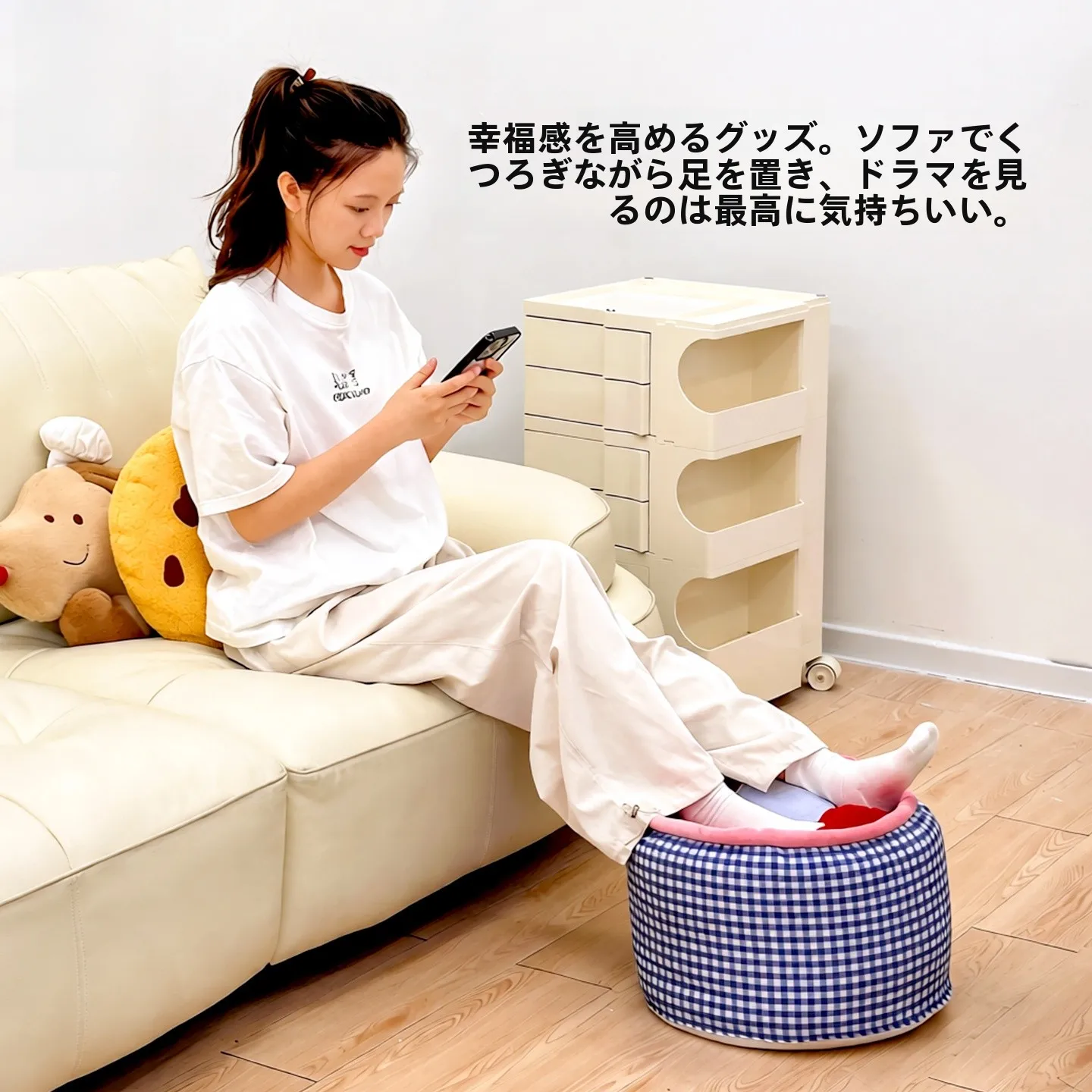 可愛い収納ふわふわスツール：多巴胺風格の飾り窓・座布団・おもちゃ収納の実用性と使い方
