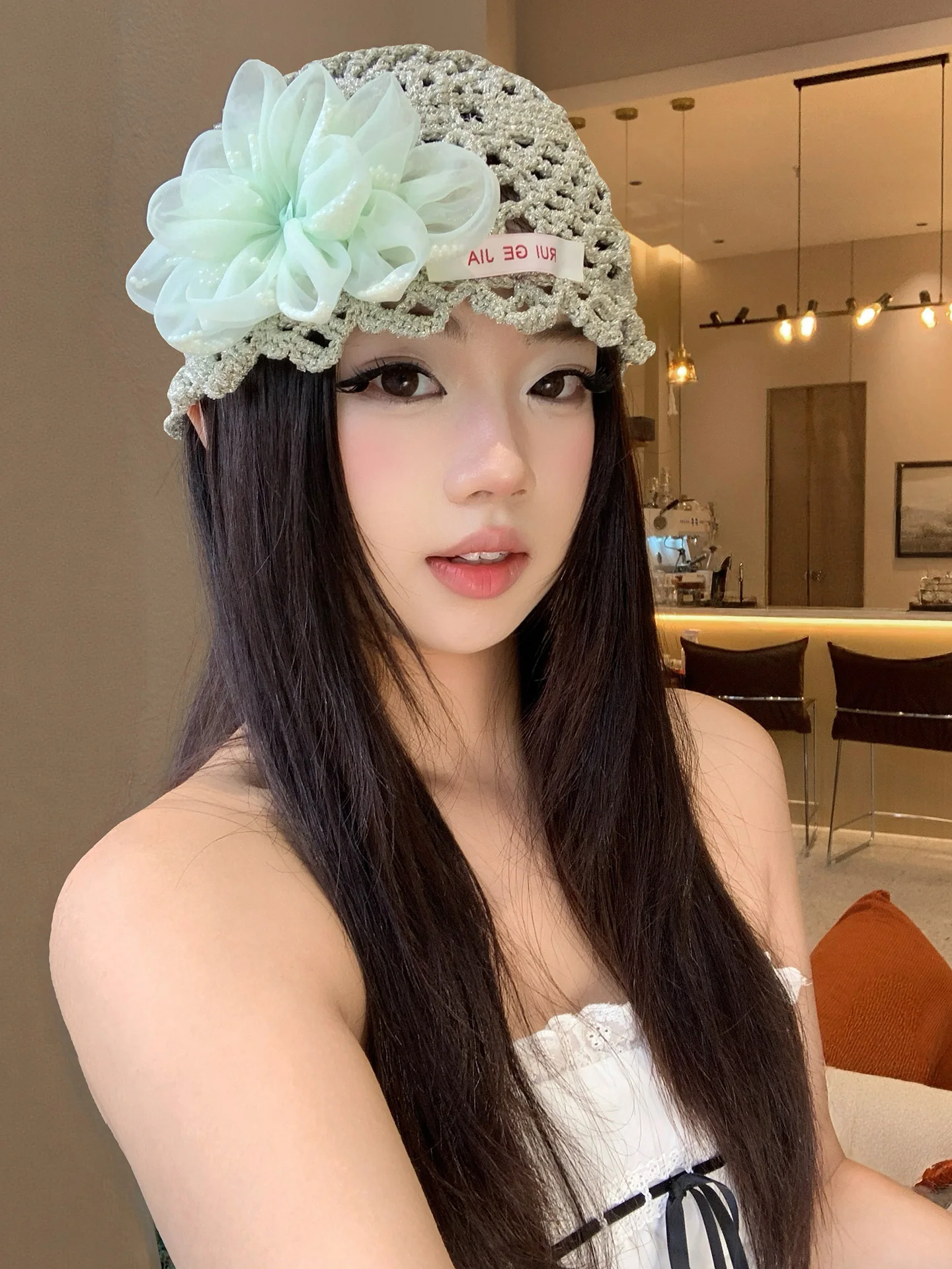 民族風立体花花ヒョウタン帽子：オシャレで通気性に優れた春夏季の女性向け包頭帽