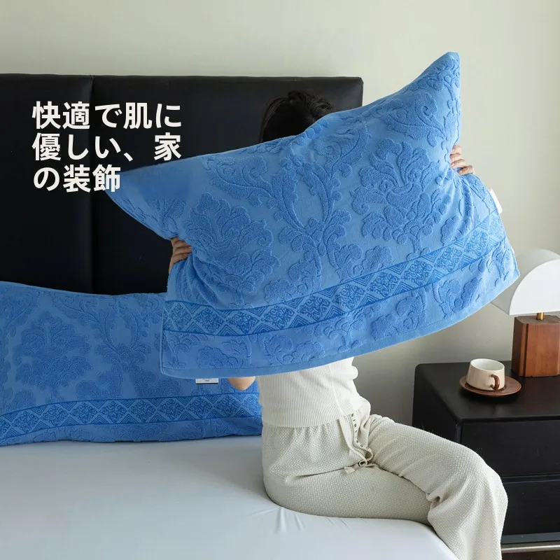 純綿のレトロスタイル枕カバー：タオル地の通気性と肌への優しさを実証