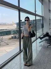 ワークスタイル パラシュートパンツ【女性用・ウエストゴム・テーパード・フィット】