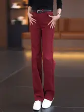 高腰デニムパンツ【レディース・スリムストレート・レトロスタイル・春秋用・秋冬対応】