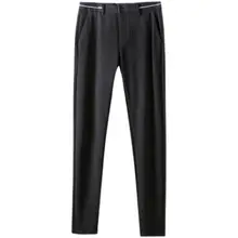 ビジネスカジュアルパンツ【四方向ストレッチ・秋冬厚手・スリムストレート】