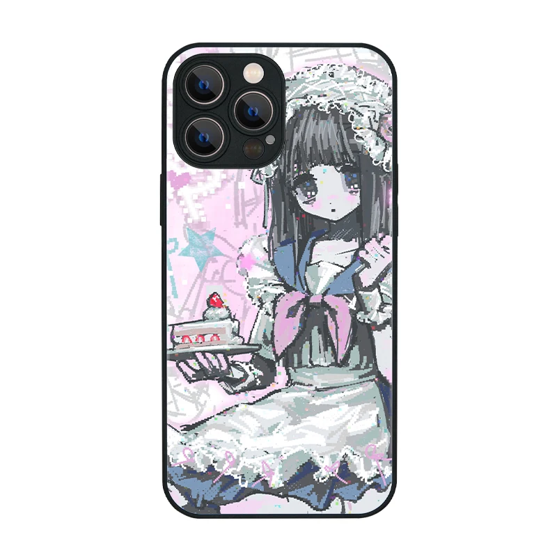 スマホケース iPhone 14 Pro 15 Pro 16 Pro ポップイラストかわいい 軽奢デザイン