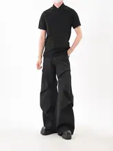 ハーフタートルネックTシャツ メンズ 半袖 無地 デザイン性 ゆったり ルーズ カジュアル 着回し 夏 「LUCE GARMENT」
