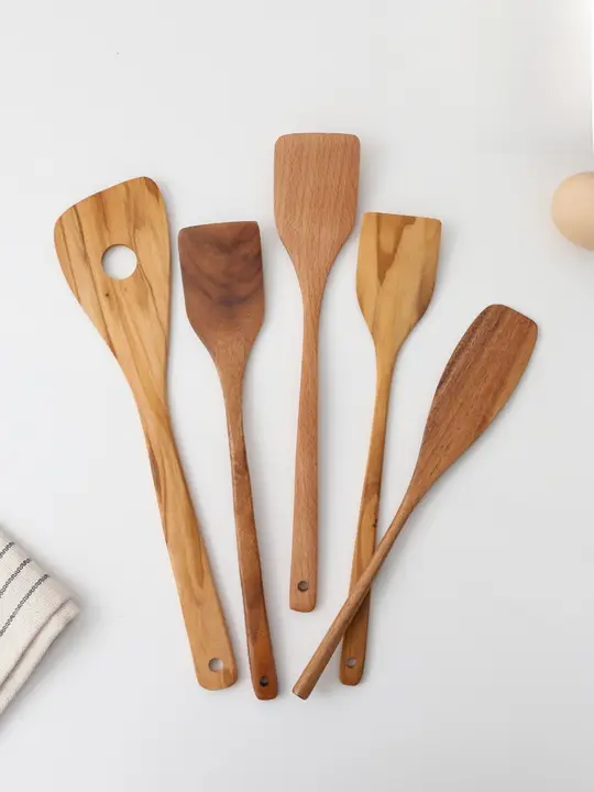 木製小型フライ返し【テフロン鍋用・キッチン用・家事調理器具】