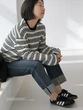 ストレートレッグデニムパンツ【ハイウエスト・極上の柔らかさ・パイピングデザイン】（セットアップ対応  ）