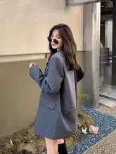 オーバーサイズの女性用ジャケット【秋用・韓国風・デザイン】