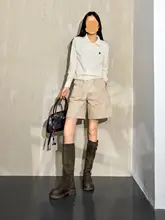 レトロデザインのレディース厚底ロングブーツ【ファッション・高筒・冬用】