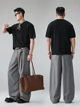 アート染めリネンラウンドネック半袖Tシャツ【カジュアルスタイル・男性用】