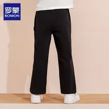 男児用 黒色長パンツ【カジュアル・春秋用・通学服】（セットアップ対応）