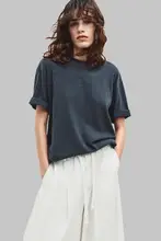 背中結びデザインのゆったりしたTシャツ【ラウンドネック・極上の柔らかさ・春用】（セットアップ対応）